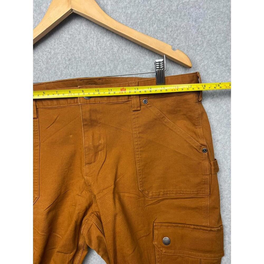 Duluth Trading Curve Setter Waistband Women's 14 x 31 Brown Cargo Stretch Pants - Picture 3 of 11